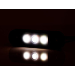 Priekinis gabaritinis LED, baltas, stačiakampis, 12-24V, 84x24x10,4mm LA30098