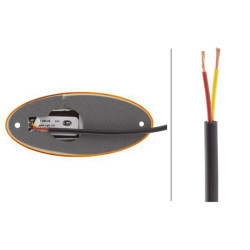 Šviesos diodas, 0,50 W, ovalus, 12 V, geltonas, užsukamas, 101,6 x 45 mm, 2 šviesos diodai, Hella 2PS964295061