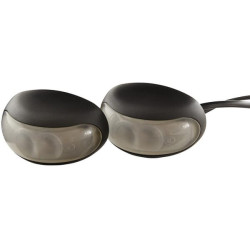 Šviesos diodas, 0,50 W, ovalus, 12/24 V, raudonas, užsegamas, 2 šviesos diodai, Hella 2XA959560401