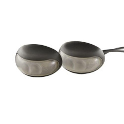 Šviesos diodas, 0,50 W, ovalus, 12/24 V, raudonas, užsegamas, 2 šviesos diodai, Hella 2XA959560401