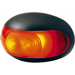 Šviesos diodas, 0,50 W, ovalus, 12/24 V, raudonas, užsegamas, 2 šviesos diodai, Hella 2XA959560401