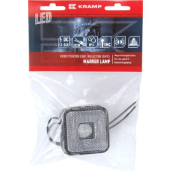 Žymeklis LED, kvadratinis, 12-24V, 65x65x28mm, Kramp LA30137