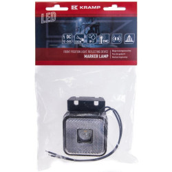 Žymeklis LED, kvadratinis, 12-24V, 65x65x28mm, Kramp LA30138