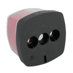 Kvadratinis žymeklis, 12V, raudona/balta, užsukamas, Plokščias kištukas, Geka SP621