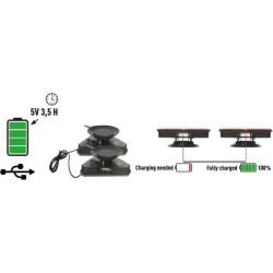 Belaidis šviesos diodas, trikampis, 12/24V, ličio jonų, magnetinis, 178,5x155 mm, 7 kontaktų kištukas, Kramp LA60050