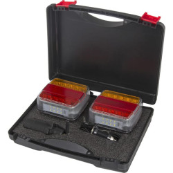 Belaidžio apšvietimo rinkinys LED, kvadratinis, 12V, ličio jonų, magnetinis, 106x98x7 kontaktų, Kramp LA60025