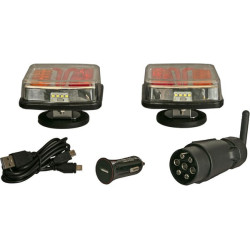 Belaidžio apšvietimo rinkinys LED, kvadratinis, 12V, ličio jonų, magnetinis, 110x103, 7 kontaktų kištukas, Kramp LA60035