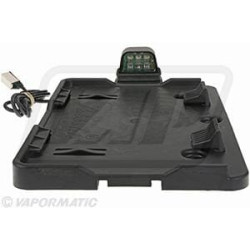 Valstybinio numerio laikiklis LED, 12-24V, kvadratinis, click connect sistema (Jaeger) VLC2399