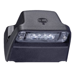 Valstybinio numerio apšvietimas LED, stačiakampis, 12V, skaidrus, užsukamas, 93x63x66,2 mm, ašmenų gnybtas, 4 šviesos diodai, He