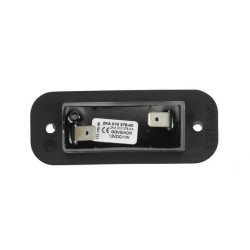 Valstybinio numerio apšvietimas LED, stačiakampis, 12V, baltas, užsukamas, 82,7x111x326 mm, ašmenų gnybtų įvorė, 4 šviesos dioda