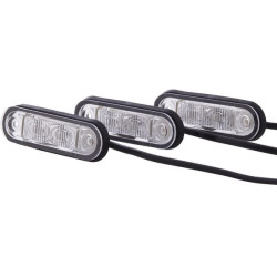Valstybinio numerio apšvietimas LED, 0,50 W, stačiakampis, 12/24/10/33 V, skaidrus, užsegamas, 79x2 LED, Hella 2KA959640102
