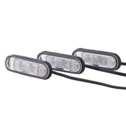 Valstybinio numerio apšvietimas LED, 0,50 W, stačiakampis, 12/24/10/33 V, skaidrus, užsegamas, 79x2 LED, Hella 2KA959640102