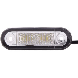 Valstybinio numerio apšvietimas LED, 0,50 W, stačiakampis, 12/24/10/33 V, skaidrus, užsegamas, 79x2 LED, Hella 2KA959640102