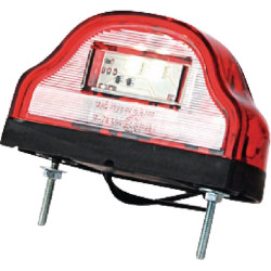 Valstybinio numerio apšvietimas LED, 12-24V, raudonas, 101x58,5x59,6mm, Kramp LA41001