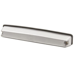 Valstybinio numerio apšvietimas 5W, stačiakampis, 12/24V, baltas, užsegamas, 260x39x45mm, Hella 2KA001610001