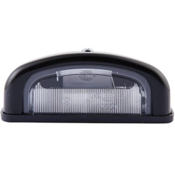Valstybinio numerio apšvietimas 5W, stačiakampis, 12V, skaidrus, užsukamas, 105x40x55mm, ašmenų gnybtas, Hella 2KA001386231