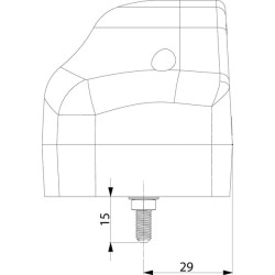 Valstybinio numerio apšvietimas 5W, stačiakampis, 12/24V, baltas, 97x62x61,8mm, gopart LA46001