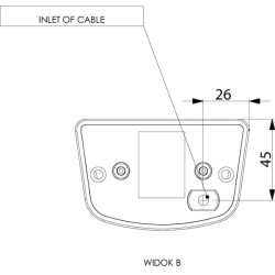 Valstybinio numerio apšvietimas 5W, stačiakampis, 12/24V, baltas, 97x62x61,8mm, gopart LA46001