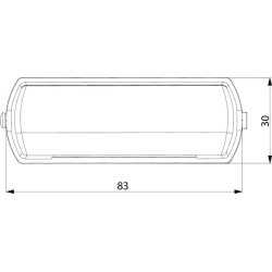 Valstybinio numerio apšvietimas 5W, stačiakampis, 12/24V, baltas, 85x30x38,8mm, gopart LA46002