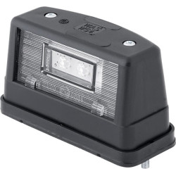 Valstybinio numerio apšvietimas LED, stačiakampis, 12/24V, skaidrus, užsukamas, 109x55x61mm, Waś 1400300453