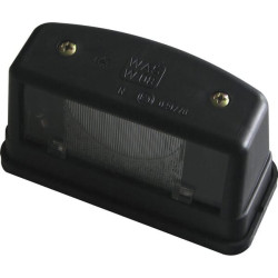 Valstybinio numerio ženklo šviesa stačiakampė, 12/24V, skaidrus, užsukamas, 55x61x109mm, Waś 1400697100