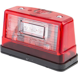 Valstybinio numerio apšvietimas LED, stačiakampis, 12/24V, raudonas, užsukamas, 109x61mm, Waś 1400300452