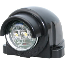 Valstybinio numerio apšvietimas LED, apvalus, 12/24V, baltas, užsukamas, 76x58x42mm, Waś 1400697200