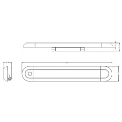 Vidinis apšvietimas su jungikliu, 300mm 8W LA50024