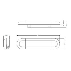 Vidinis apšvietimas su jungikliu, 200mm 5W LA50023