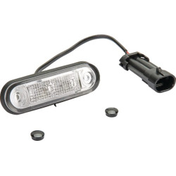 Vidinis šviesos diodas, 0,50 W, stačiakampis, 12/24 V, baltas, užsegamas, 84x2 LED, Hella 2XT959510467