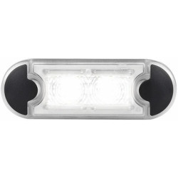 Vidinis šviesos diodas, 0,50 W, stačiakampis, 12/24 V, baltas, užsegamas, 84x2 LED, Hella 2XT959510467