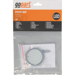 Vidinis šviesos diodas, 3,50 W, 85 lm, apvalus, 12 V, baltas, Ø 58 mm, 19 LED, gopart LA50003