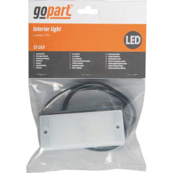 Vidaus šviesos diodas, 3,50 W, 170 lm, stačiakampis, 12/24 V, baltas, 107,6 x 24,4 x 45,6 mm, 4 LED, gopart LA50002