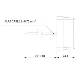 Vidaus šviesos diodas, 3,50 W, 170 lm, stačiakampis, 12/24 V, baltas, 107,6 x 24,4 x 45,6 mm, 4 LED, gopart LA50002