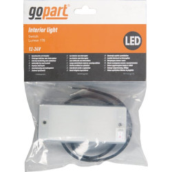 Vidaus šviesos diodas, 3,50 W, 170 lm, stačiakampis, 12/24 V, baltas, 107,6x24,4x45,6 mm, 4 LED, gopart LA50001