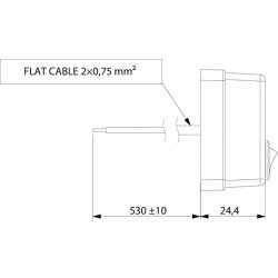 Vidaus šviesos diodas, 3,50 W, 170 lm, stačiakampis, 12/24 V, baltas, 107,6x24,4x45,6 mm, 4 LED, gopart LA50001