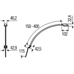 Skaitymo lempa ilgis 54,5cm 2JA343720621