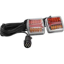 Šviesos komplektas LED, galinis, 12-24V montuojamas 7,5 m laidas, Kramp LA60045