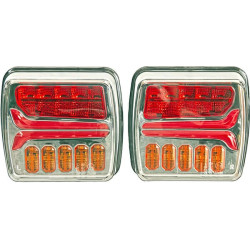 Šviesos komplektas LED, galinis, 12-24V montuojamas 7,5 m laidas, Kramp LA60045