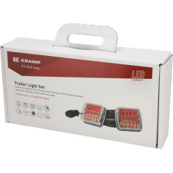 Šviesos komplektas LED, galinis, 12-24V montuojamas 7,5 m laidas, Kramp LA60045