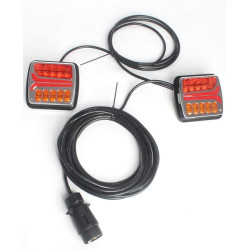 Šviesos komplektas LED, galinis, 12-24V montuojamas 12,5 m laidas, Kramp LA60048