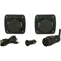 Belaidžio apšvietimo rinkinys LED, kvadratinis, 12V, ličio jonų, magnetinis, 110x103, 7 kontaktų kištukas, Kramp LA60035