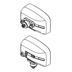 Priekiniai žibintai LED, stačiakampiai, 12/24V, 220x197,2x80,5 mm, šildomi, tolimosios / artimosios šviesos, apsauga nuo sniego,