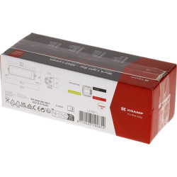 Darbo šviesos juosta LED, 60W, 5040lm, stačiakampė, 12/24V, balta/oranžinė, 204x70x67mm Deutsch kištukas, Combo, tiesus, 12LED, 