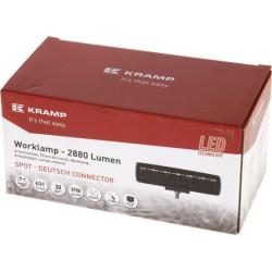 Darbo šviesos netiesioginis LED, 30 W, 2880 lm, stačiakampis, 12/24V, baltas, 157x49,7x60 mm Deutsch kištukas, taškinis spinduly