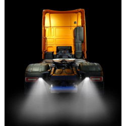 Darbinis šviesos diodas, 12W, 1200lm, apvalus, 12/24V, baltas, 65,7x85,8x35 mm Deutsch kištukas, Flood, 8LED LA10606