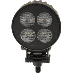 Darbinis šviesos diodas, 24 W, 2556 lm, apvalus, 12/24 V, baltas, 83,9x99,5x59 mm Deutsch kištukas, Flood, 4LED LA10831