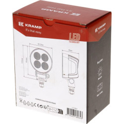 Darbinis šviesos diodas, 24 W, 2556 lm, apvalus, 12/24 V, baltas, 83,9x99,5x59 mm Deutsch kištukas, Flood, 4LED LA10831