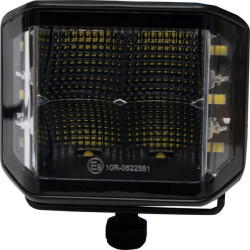 Darbinis šviesos diodas, 70W, 8400 lm, kvadratinis, 12/24V, baltas, 97x77x75mm Deutsch kištukas, Flood, 10 LED LA10613