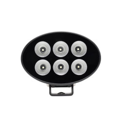 Darbinis šviesos diodas, 36W, 3500lm, ovalus, 12/24V, 155x105x58mm, potvynis, 6LED, Black series LA10622